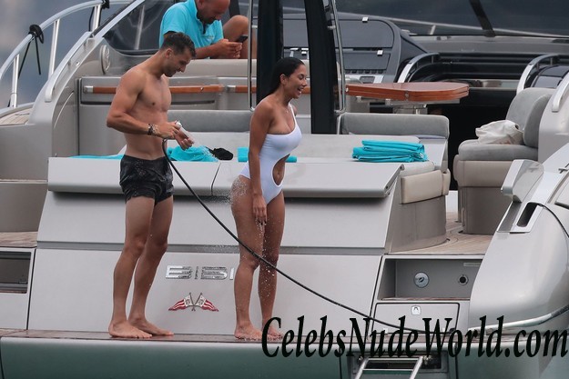 Nicole Scherzinger Wearing A Swimsuit In Saint Tropez 14474