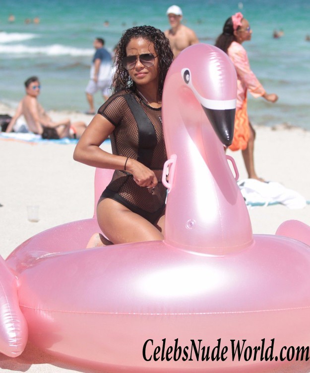 Christina Milian Wearing A Bikini In Miami 15445