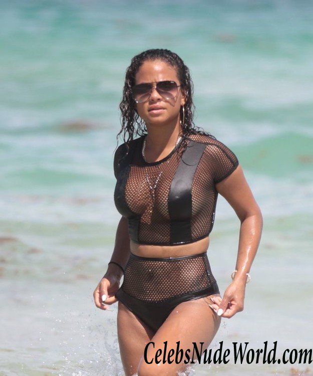 Christina Milian Wearing A Bikini In Miami 15466