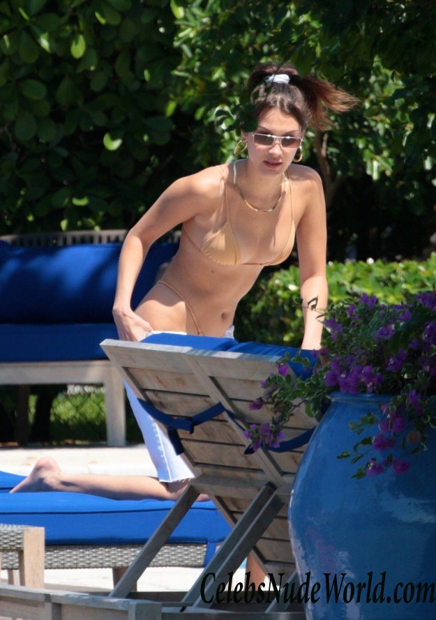 Bella Hadid Wearing A Thong Bikini On A Yacht 15558