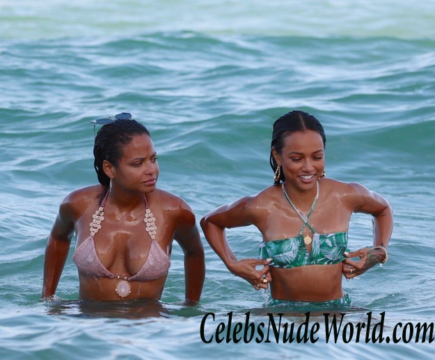 Christina Milian & Karrueche Tran In Bikinis At Miami Beach! 15731