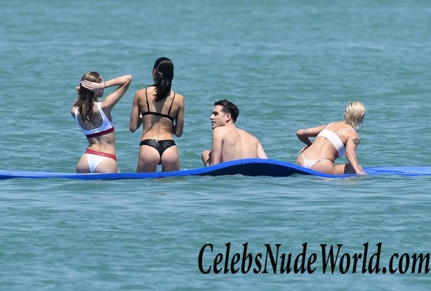 Halsey Wearing A White Thong Bikini On A Yacht 16040