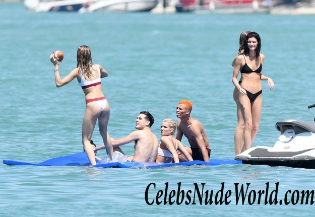 Halsey Wearing A White Thong Bikini On A Yacht 16044