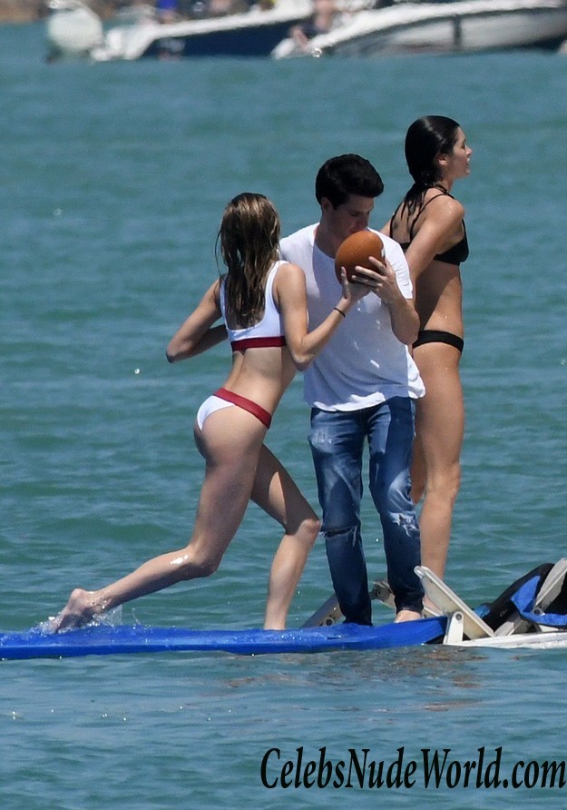 Halsey Wearing A White Thong Bikini On A Yacht 16046