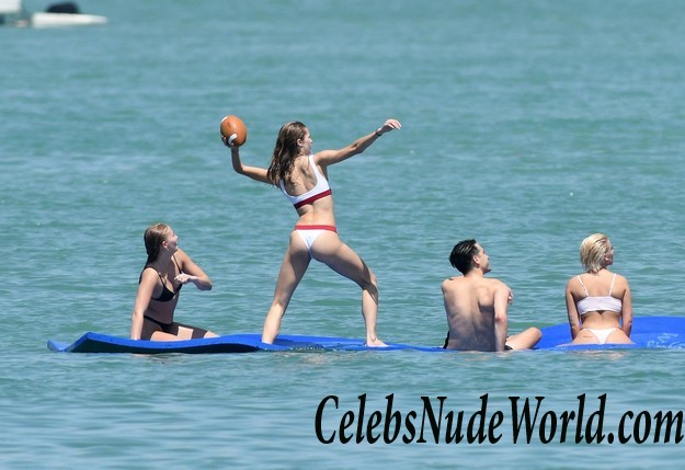 Halsey Wearing A White Thong Bikini On A Yacht 16050