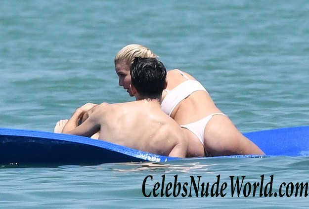 Halsey Wearing A White Thong Bikini On A Yacht 16051