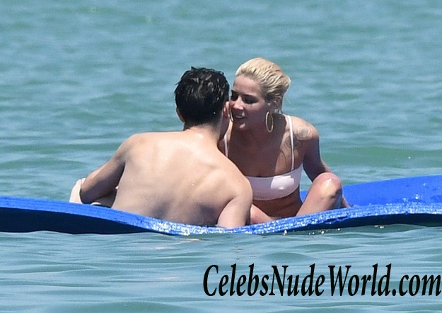 Halsey Wearing A White Thong Bikini On A Yacht 16052