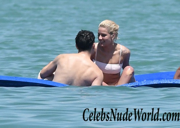 Halsey Wearing A White Thong Bikini On A Yacht 16067