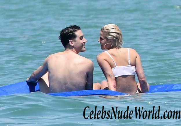 Halsey Wearing A White Thong Bikini On A Yacht 16068