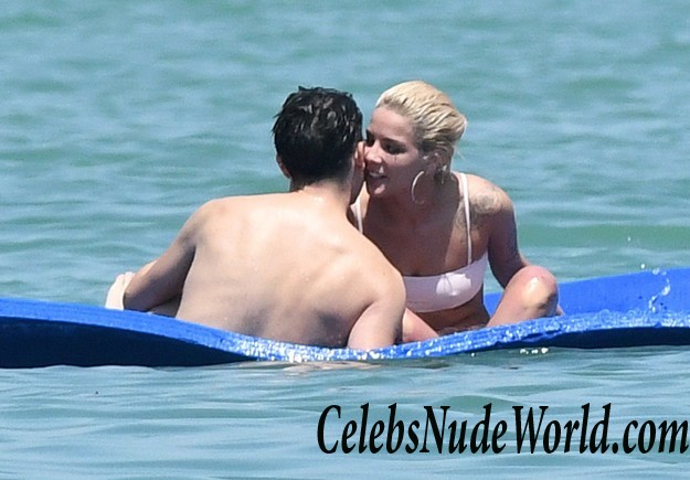 Halsey Wearing A White Thong Bikini On A Yacht 16072