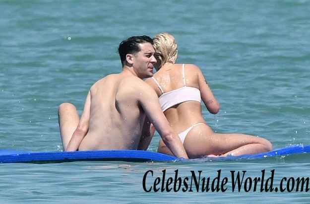 Halsey Wearing A White Thong Bikini On A Yacht 16073