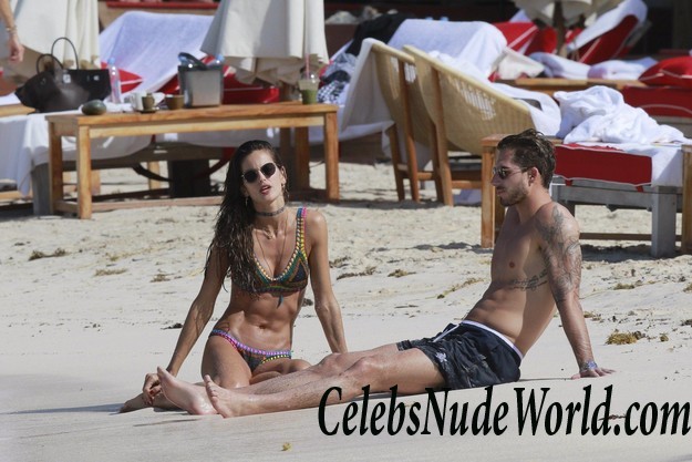 Izabel Goulart In A Thong Bikini On The Beach In St. Barts 17071