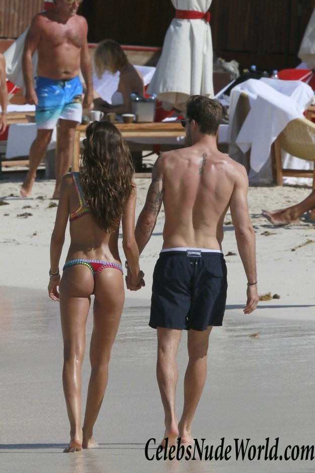 Izabel Goulart In A Thong Bikini On The Beach In St. Barts 17075