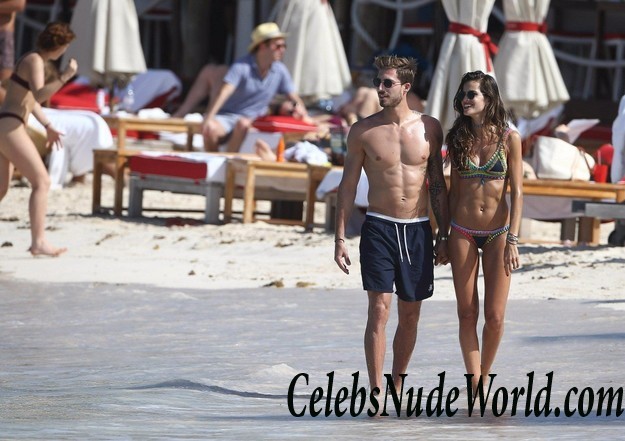 Izabel Goulart In A Thong Bikini On The Beach In St. Barts 17076
