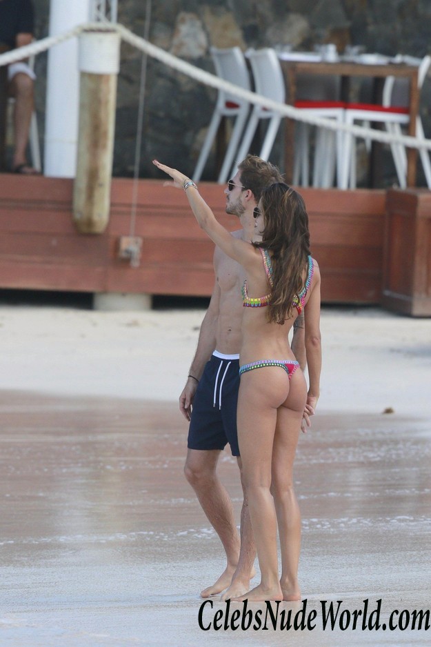 Izabel Goulart In A Thong Bikini On The Beach In St. Barts 17080