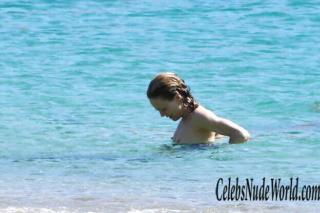 Vanessa Paradis at a beach 187127