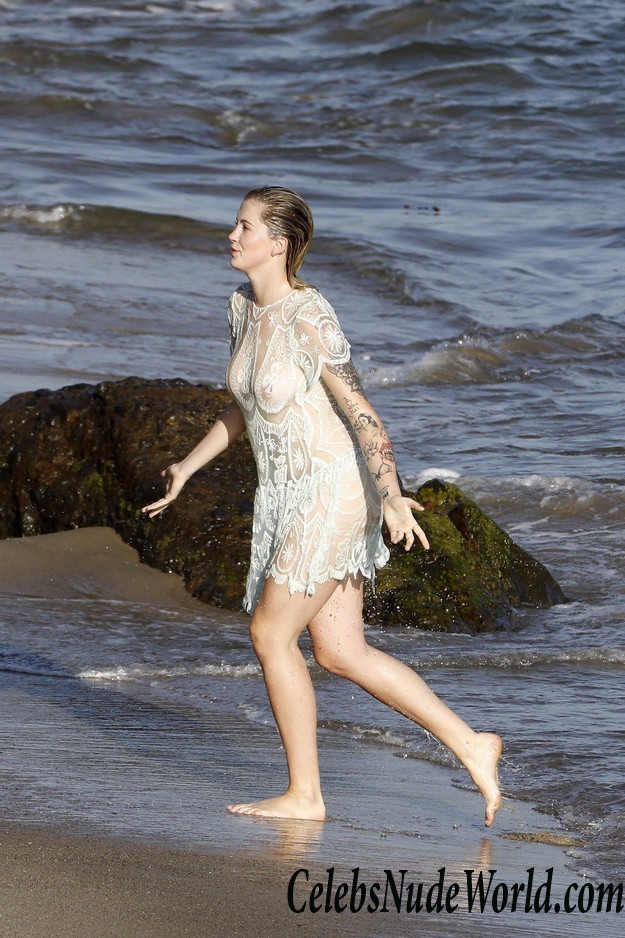 Ireland Baldwin Nip Slip During A Photo Shoot In Malibu 21257