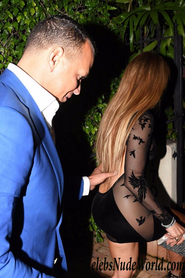 Jennifer Lopez Nip Slip In See Thru Dress While Out In Miami 22149