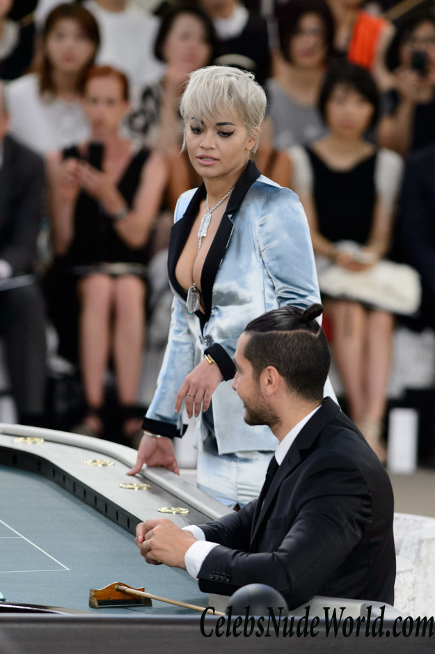 Rita Ora Nipple Slip At Chanel Fashion Show In Paris 22250
