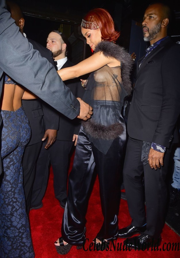 Rihanna Nipple Slip At Met Gala After Party In New York 22440