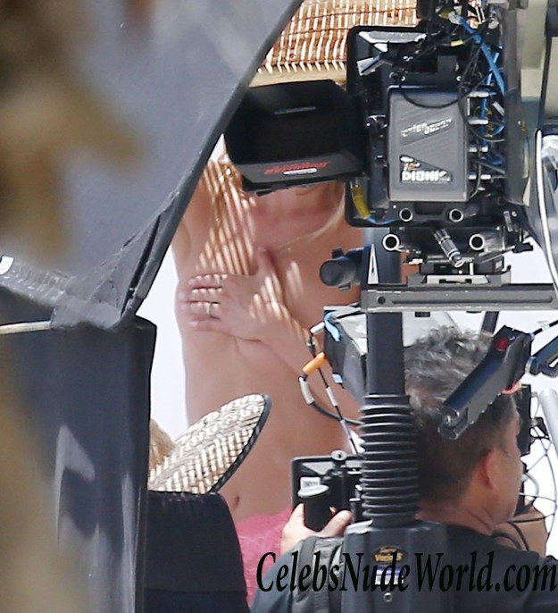 Elsa Hosk Nipples While Changing Outfits On A VS Photoshoot In Miami 22567