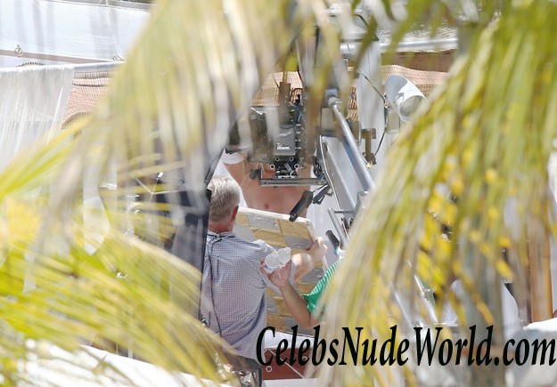 Elsa Hosk Nipples While Changing Outfits On A VS Photoshoot In Miami 22577