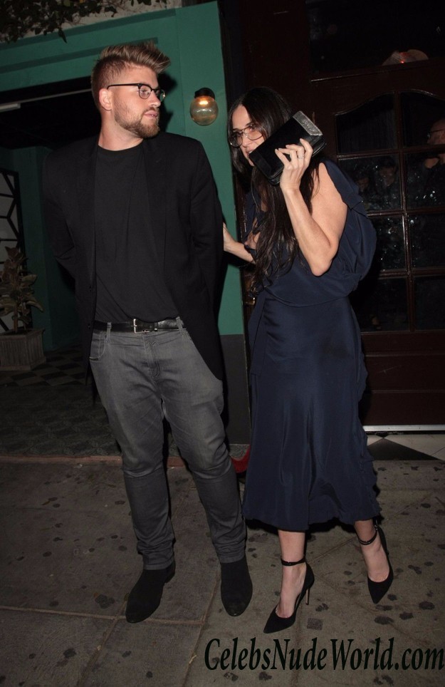 Demi Moore Nip Slip Leaving Jennifer Meyer's 40th Birthday Party 22729