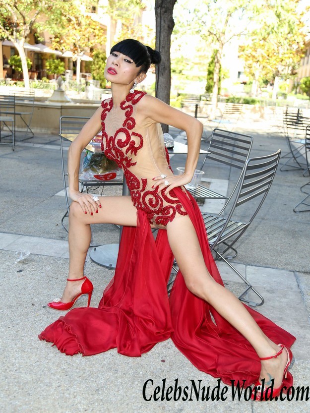 Bai Ling Pantyless And Nipples In A See Through Dress Celebrating Her 49th Birthday 23006