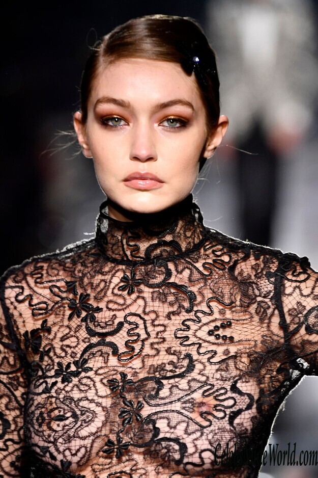 Bella Hadid See Thru To Boobs At AW20 Show 231927