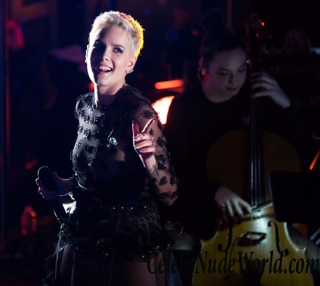 Halsey Nip Slip At Delta Airlines Official Grammy Event In LA 23505