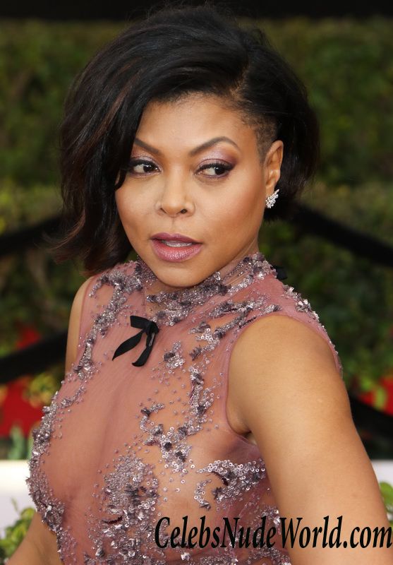 Taraji P. Henson See Through To Nipples At 23rd Annual SAG Awards In Los Angeles 23779
