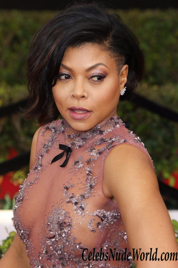 Taraji P. Henson See Through To Nipples At 23rd Annual SAG Awards In Los Angeles 23783