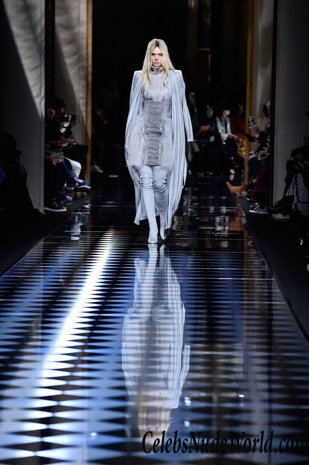 Kendall Jenner See Through Top At Balmain Show &#8211; Paris Fashion Week 23956