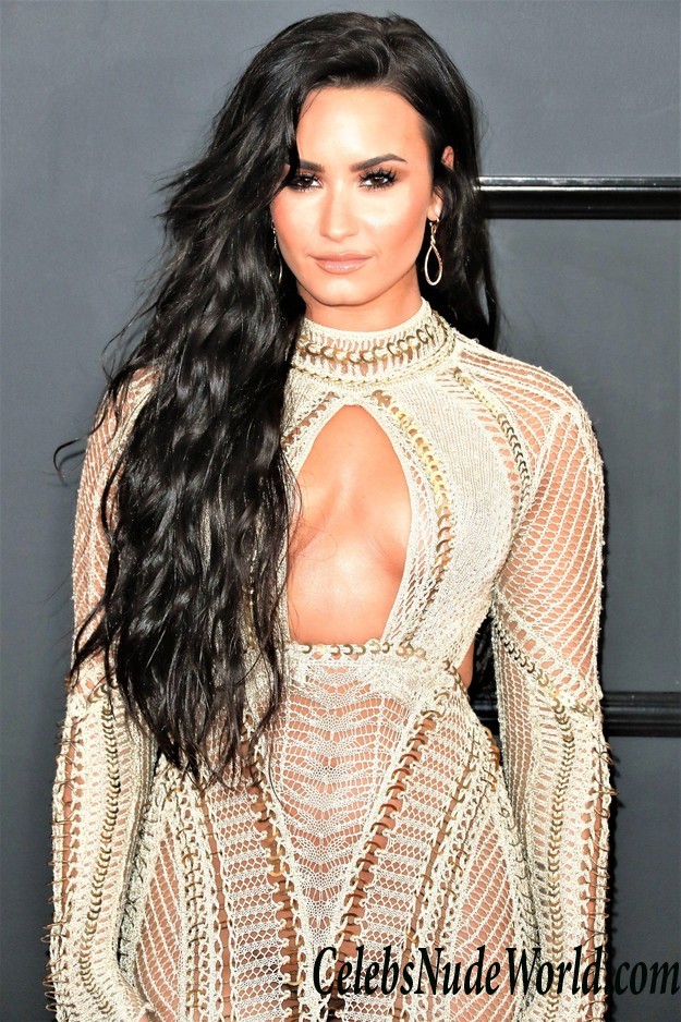 Demi Lovato Possibly Pantyless At The 59th Grammy Awards 24250