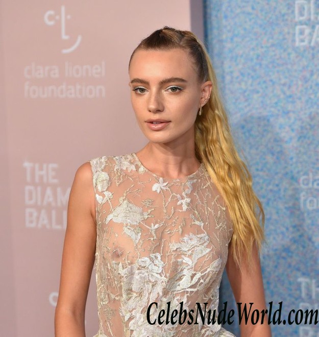 Maya Stepper Wearing A White See Thru Dress 24302