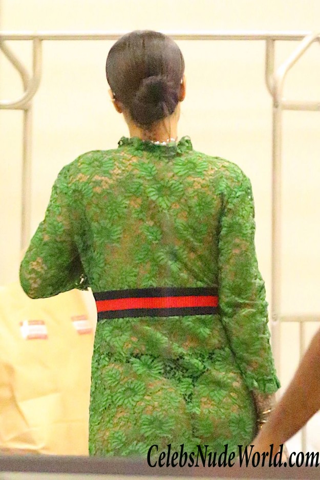 Rihanna Braless In See Through Dress While Out And About In NY 24478