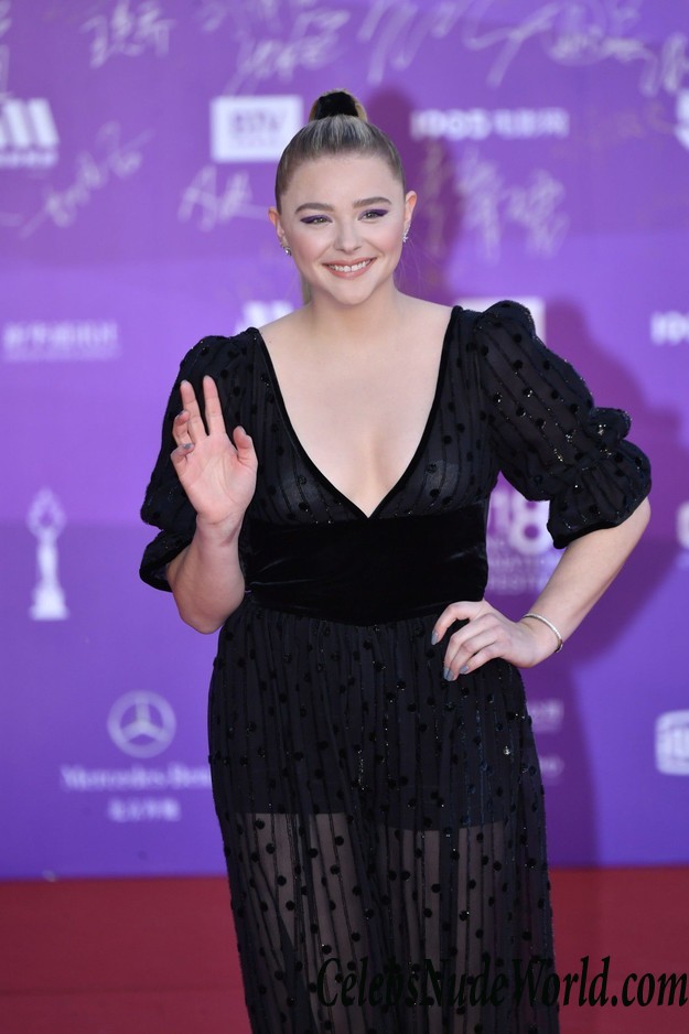 Chloe Grace Moretz See Thru To Nips In Beijing 24783