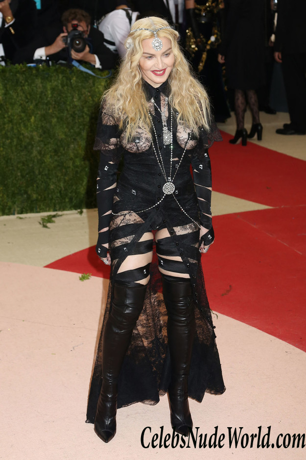 Madonna Nipple Tape At The Costume Institute Gala In NYC 24947