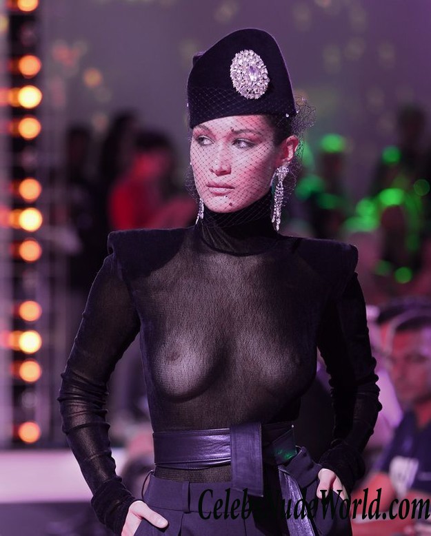 Bella Hadid See Thru Dress At Alexandre Vauthier Show In Paris 25040