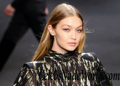 Gigi Hadid See Thru Dress On The Runway In Milan 25443