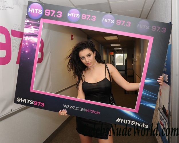 Charli XCX Braless In A See Through To Nipples Dress At 97.3 Hits Radio Station 25788