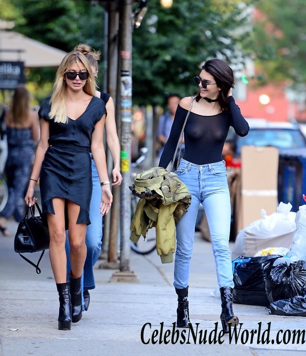 Kendall Jenner Wearing A Totally See Through Top In NYC 25841