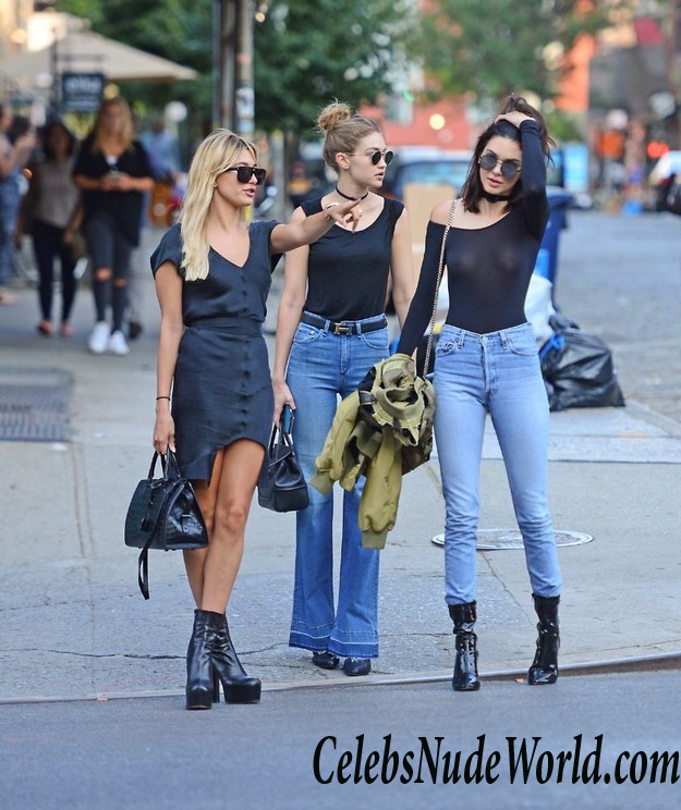 Kendall Jenner Wearing A Totally See Through Top In NYC 25849