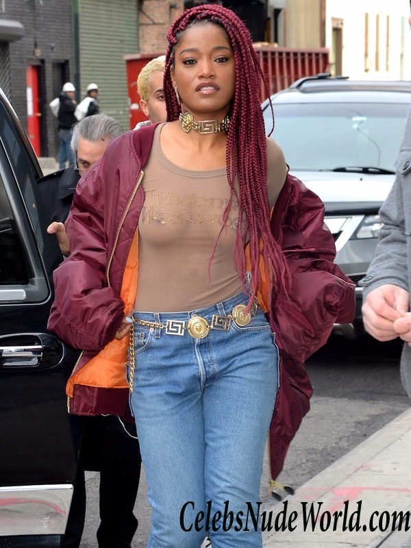 Keke Palmer In A See Through Lace Sheer Top In New York 26152