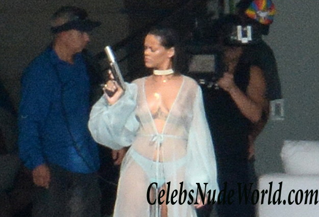 Rihanna Braless In A Totally See Through Sheer Pleasure 26276