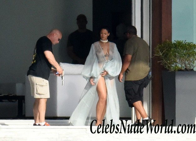 Rihanna Braless In A Totally See Through Sheer Pleasure 26298