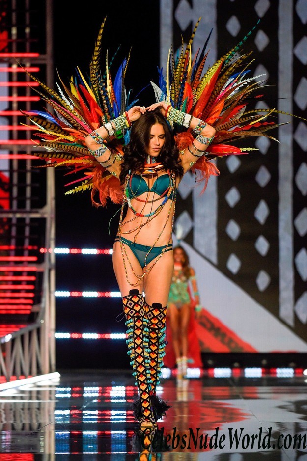 Adriana Lima See Thru Panties At VS Fashion Show 26617