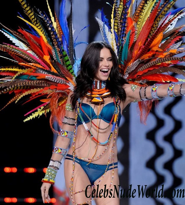 Adriana Lima See Thru Panties At VS Fashion Show 26621