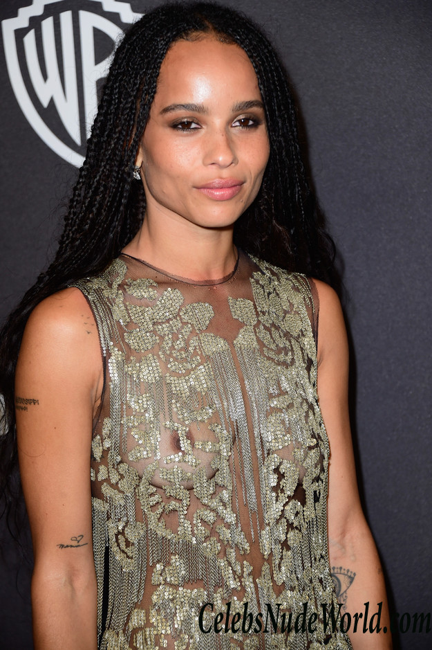 Zoe Kravitz See Through To Nipples At The Golden Globes Awards Post Party In Beverly Hills 26751