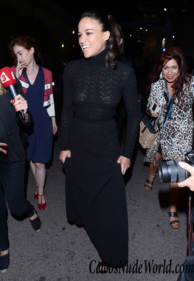 Michelle Rodriguez Wearing A See Through Dress At  Cannes Film Festival Closing Ceremony 27016